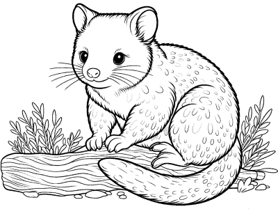 quoll coloring page