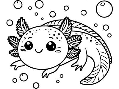 axolotl coloring page