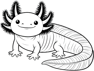 axolotl coloring page