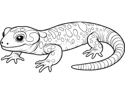 salamander coloring page