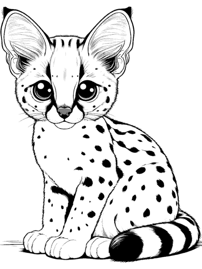 serval coloring page