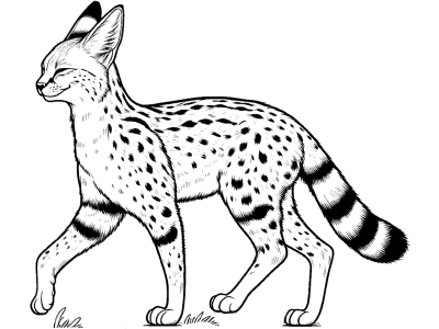 serval coloring page