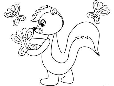 skunk coloring page