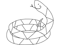 rattlesnake coloring page