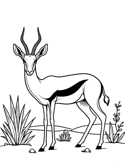 springbok coloring page