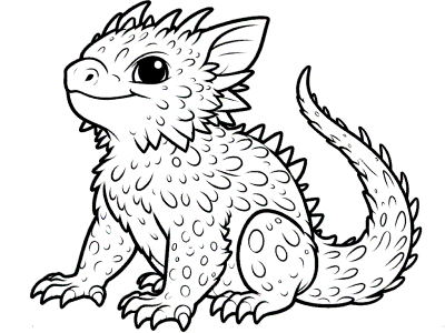 thorny devil coloring page