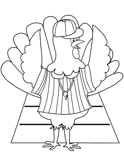 turkey referee coloring page