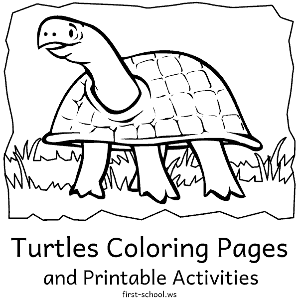 Turtles Coloring Pages and Printable Activities