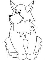 wolf coloring page