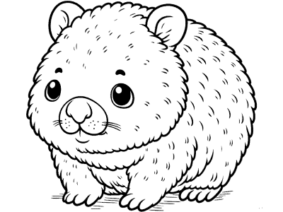 wombat coloring page