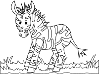 zebra coloring page