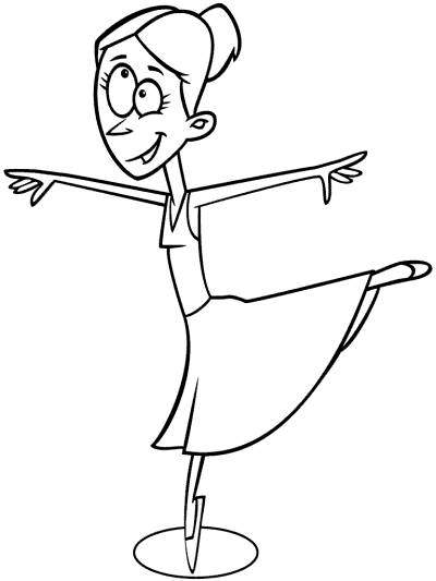 ballerina and ballet coloring pages