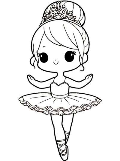 ballerina coloring page