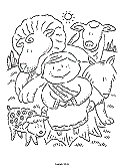 A little child coloring page 