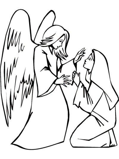 the annunciation coloring page