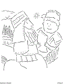 Naaman is healed coloring page