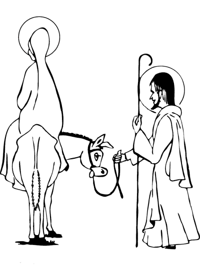 journey to bethlehem mary and joseph coloring page