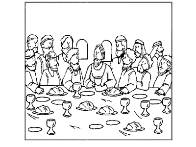 last supper coloring page