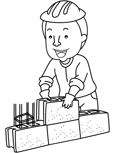 concrete mason coloring page