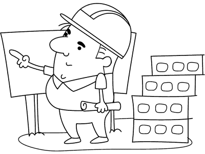 construction engineer coloring page