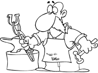 farrier coloring page