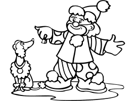 Clowns Coloring Pages
and Printable Activities · Page 2