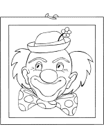 clown portrait coloring page