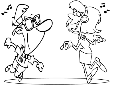 couple dancing coloring pages