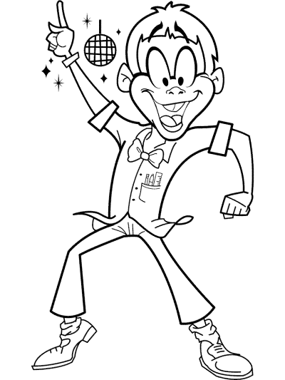 disco dance coloring pages