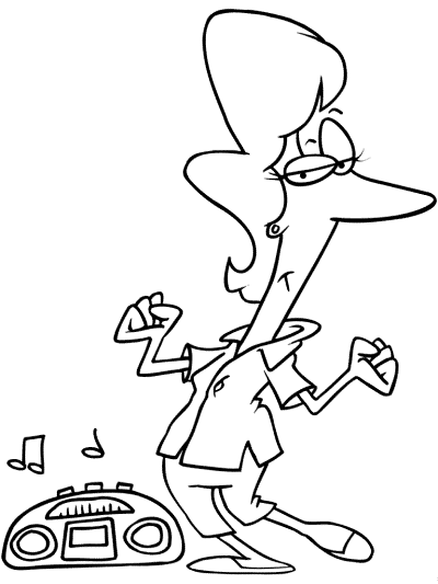 dance to radio music coloring pages