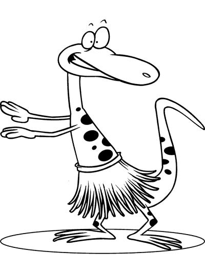 penguin hula dancing coloring page