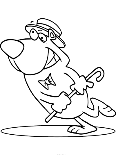 tap dancing bear coloring page