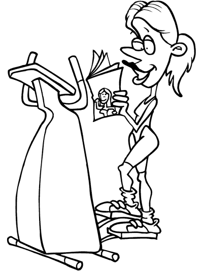 stair climber machine · aeropic exercise  coloring page