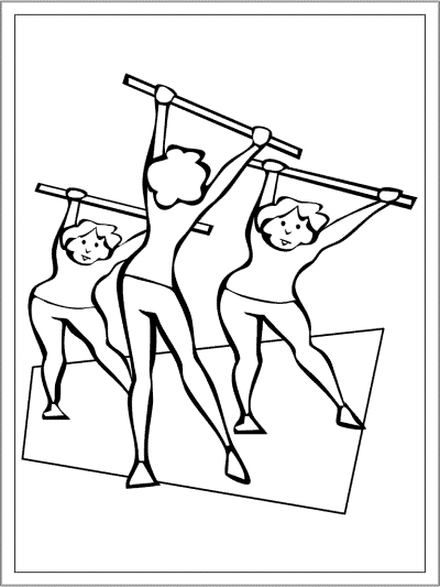 Exercise and Fitness Coloring Pages and Posters