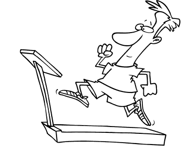 aerobic exercise treadmill coloring page