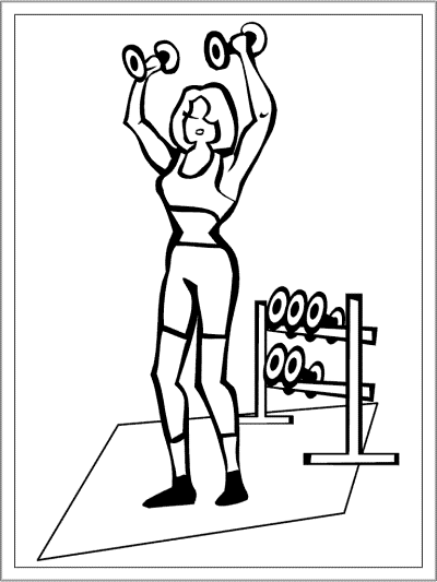 StrengthTraining Coloring Pages · Weights and Resistance