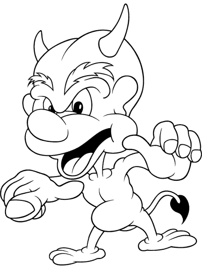 devil coloring page