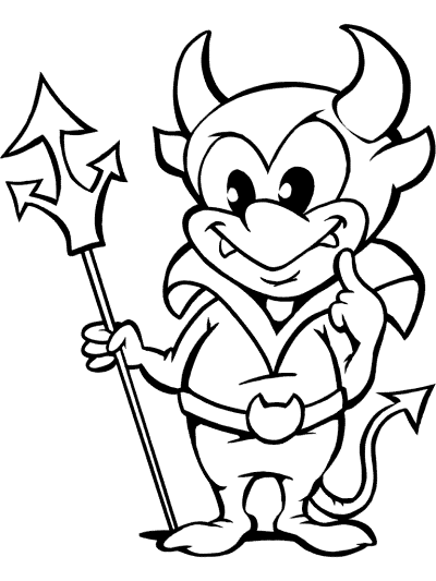 devil coloring page