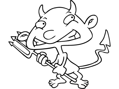 devil coloring page