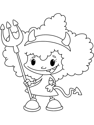 llittle devil or imp coloring page