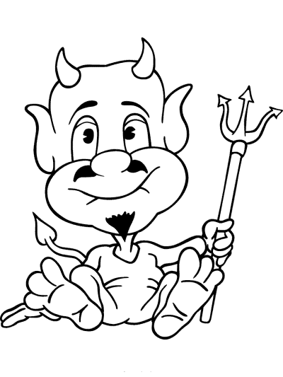 devil coloring page