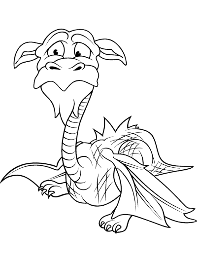 three-headed dragon coloring page