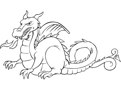 dragon coloring page