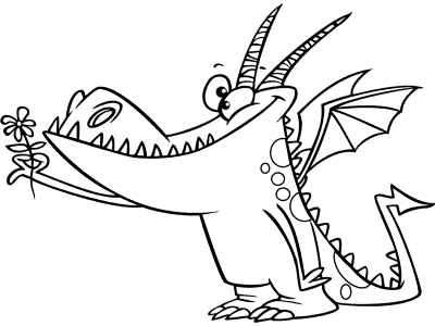 dragon coloring page