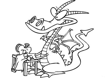 dragon coloring page