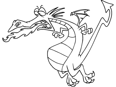 dragon physician or doctor coloring page