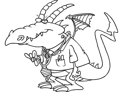 dragon coloring page