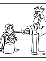  king confers knighthood coloring page