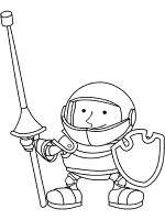 knight errant coloring page