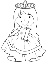 princess coloring page